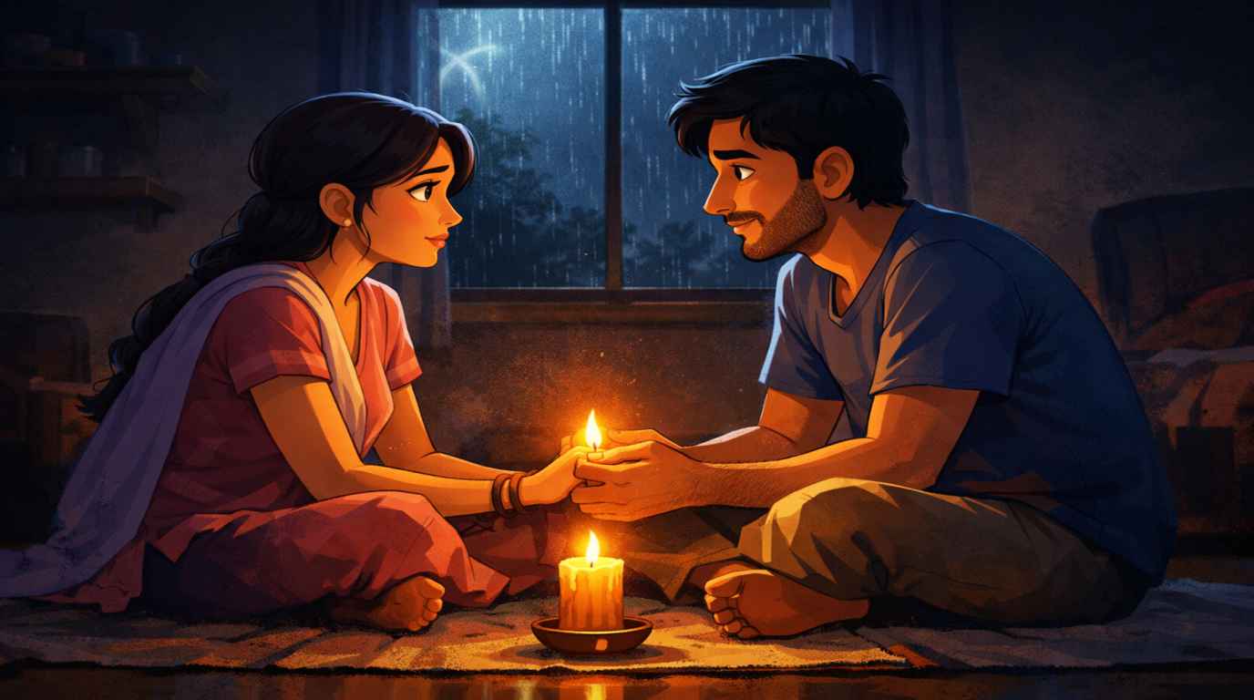 Candlelit conversation - short emotional story in hindi